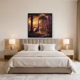 Brachiosaurier-Herde bei Sonnenaufgang – Schlafzimmer