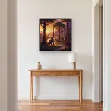 Brachiosaurier-Herde bei Sonnenaufgang – Flur