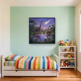 Dinosaurs at the Meteor Waterhole – Kids room