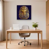 Golden Pharaoh Mask on Midnight Blue – Office