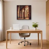 Colossal Temple Columns Hieroglyph Mosaic – Office