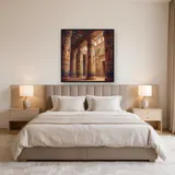 Colossal Temple Columns Hieroglyph Mosaic – Bedroom