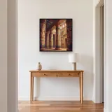 Colossal Temple Columns Hieroglyph Mosaic – Hallway