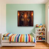 Anubis and Horus in a Torchlit Tomb – Kids room