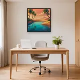 Golden Palm Oasis Before Ancient Pyramids – Office
