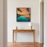 Golden Palm Oasis Before Ancient Pyramids – Hallway