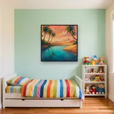 Golden Palm Oasis Before Ancient Pyramids – Kids room