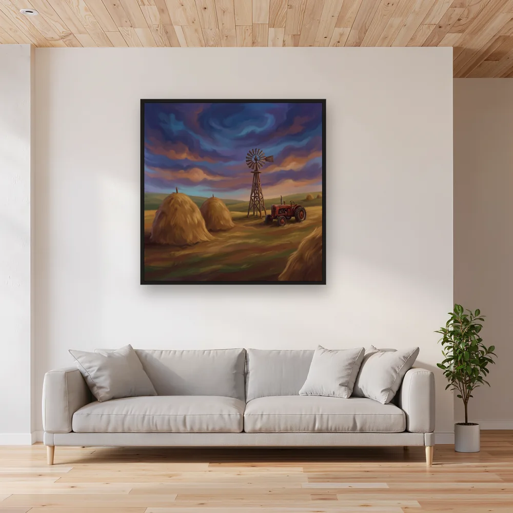 Haystacks, Windmill and Tractor Farm – Living room