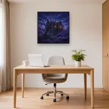 Haunted Mansion with Glowing Windows – Office