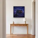 Haunted Mansion with Glowing Windows – Hallway