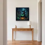 Witch Stirring Glowing Cauldron – Hallway