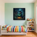 Witch Stirring Glowing Cauldron – Kids room