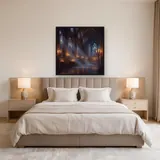 Gothic Cathedral Stained Glass Glow – Bedroom