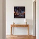 Gothic Cathedral Stained Glass Glow – Hallway