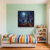 Moonlit Pumpkin Patch with Scarecrow – Kids room