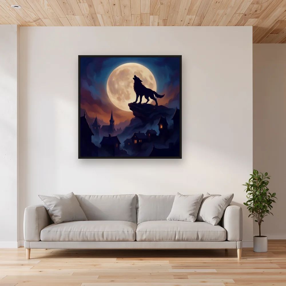 Werewolf Howling Above the Dark Village – Living room