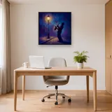 Saxophonist Beneath a Streetlamp – Office