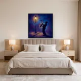 Saxophonist Beneath a Streetlamp – Bedroom