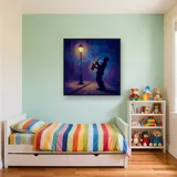 Saxophonist Beneath a Streetlamp – Kids room