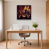 Midnight Jazz Trio in Warm Club Light – Office