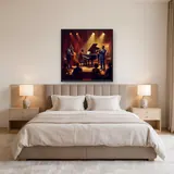 Midnight Jazz Trio in Warm Club Light – Bedroom
