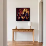 Midnight Jazz Trio in Warm Club Light – Hallway