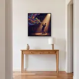 Trumpet Player in Spotlight – Hallway