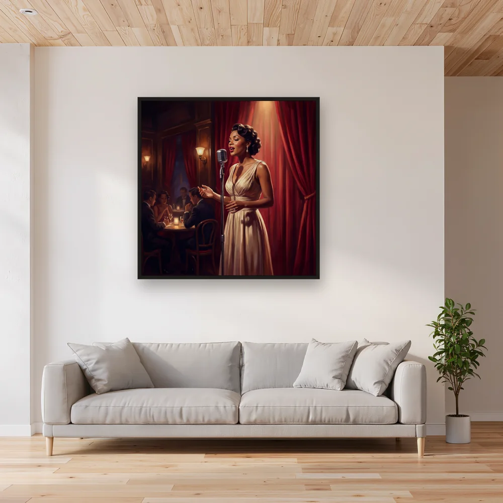 Jazz Singer in Red Velvet Club – Living room