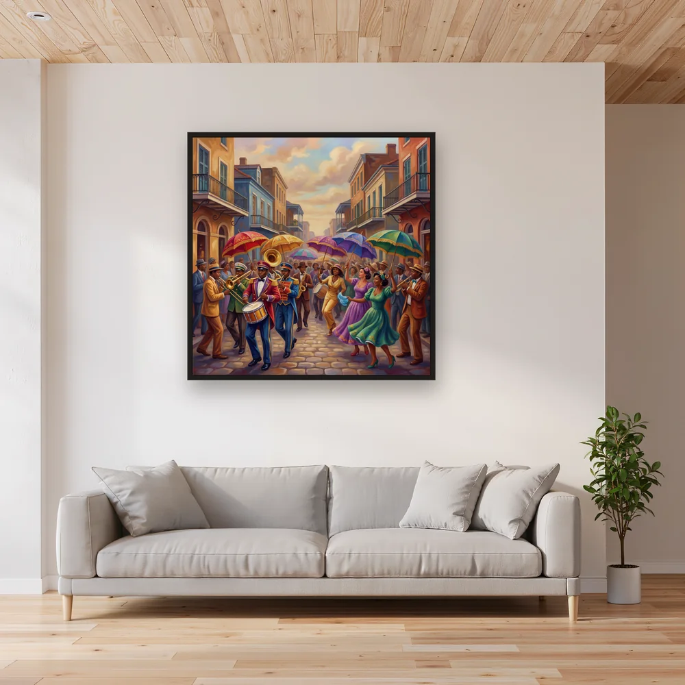 New Orleans Umbrella Street Band Parade – Living room