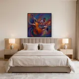 Double Bass and Drummer in Swirling Motion – Bedroom
