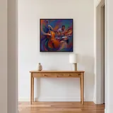 Double Bass and Drummer in Swirling Motion – Hallway