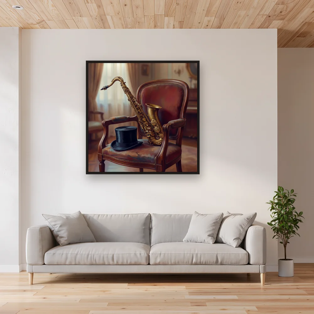 Vintage Saxophone and Top Hat – Living room
