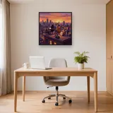 Rooftop Saxophone Sunset Skyline – Office