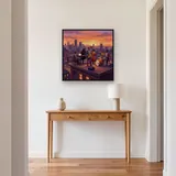 Rooftop Saxophone Sunset Skyline – Hallway