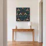 Thrushes and Strawberries on Dark Blue – Hallway