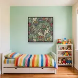 Sage Acanthus Curling Leaf Pattern – Kids room