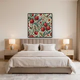 Large Pomegranate and Leaf Pattern – Bedroom