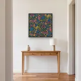Pink Blue Ochre Honeysuckle Pattern – Hallway