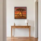 Giraffe and Calf at Sunset – Hallway