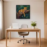 Leopard Resting on a Tree Branch – Office
