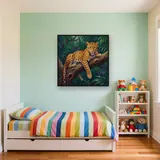 Leopard Resting on a Tree Branch – Kids room
