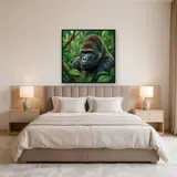 Emerald Rainforest Gorilla Portrait – Bedroom