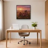 Lioness and Cubs at Sunrise – Office