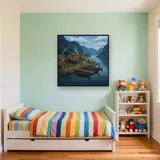 Fjordside Viking Village with Longhouses – Kids room