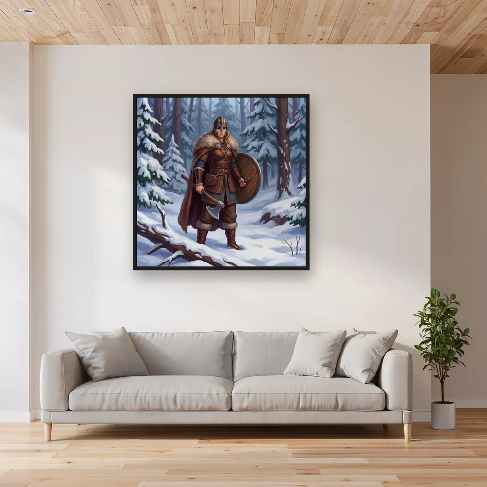 Shield Maiden Snowy Forest – Living room
