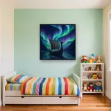 Longship Under the Northern Lights – Kids room