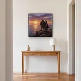 Viking Couple at Sunrise on the Cliff – Hallway