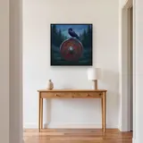 Raven on Viking Shield with Ornaments – Hallway