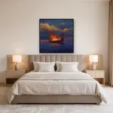 Viking Funeral Boat at Dusk – Bedroom