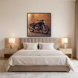 Vintage Cafe Racer Against Brick Wall – Bedroom